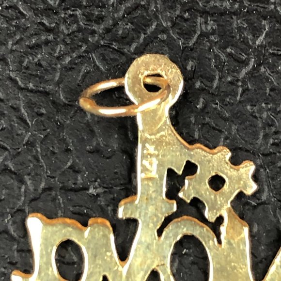 NEW - 14KT Vintage (80's)Gold #1Nova (Godmother in Greek) Charm/Pendant Glamcore - Picture 5 of 6